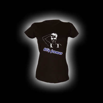 80s Forever - Damen Girlie-Shirt mit Rundhalsausschnitt