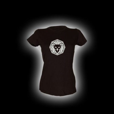 Löwe - Damen Girlie-Shirt mit Rundhalsausschnitt