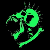 Alien Skull - T-Shirt mit Rundhalsausschnitt