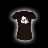 Ghost Skull - Damen Girlie-Shirt mit Rundhalsausschnitt