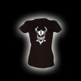 Wikinger Skull - Damen Girlie-Shirt mit Rundhalsausschnitt